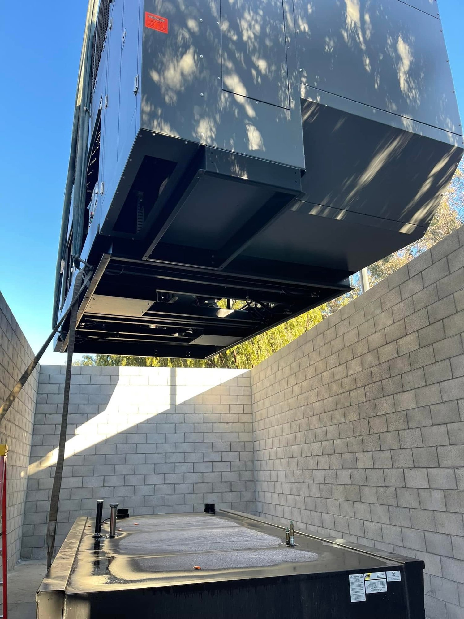 Silver Creek Electric installing large commercial electrical equipment