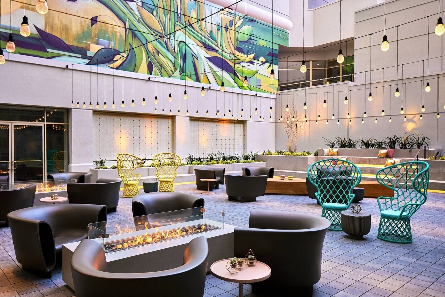 Silver Creek Electric lighting and electrical work in a finished commercial lounge